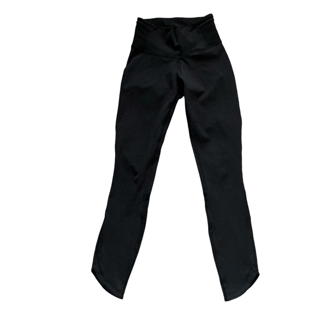Lululemon black mesh athletic running yoga leggings women’s size 2
